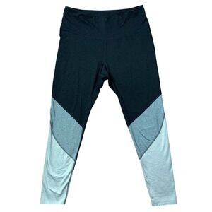 Old Navy L Teal Colorblock Elevate Legging High‎ Rise Go-Dry Yoga Gym Pants